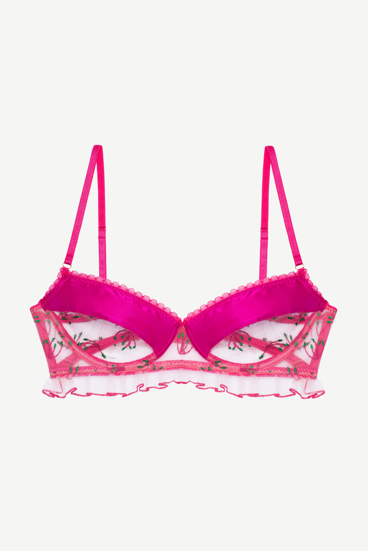 BONBON Underwire Bra with Frills and Satin
