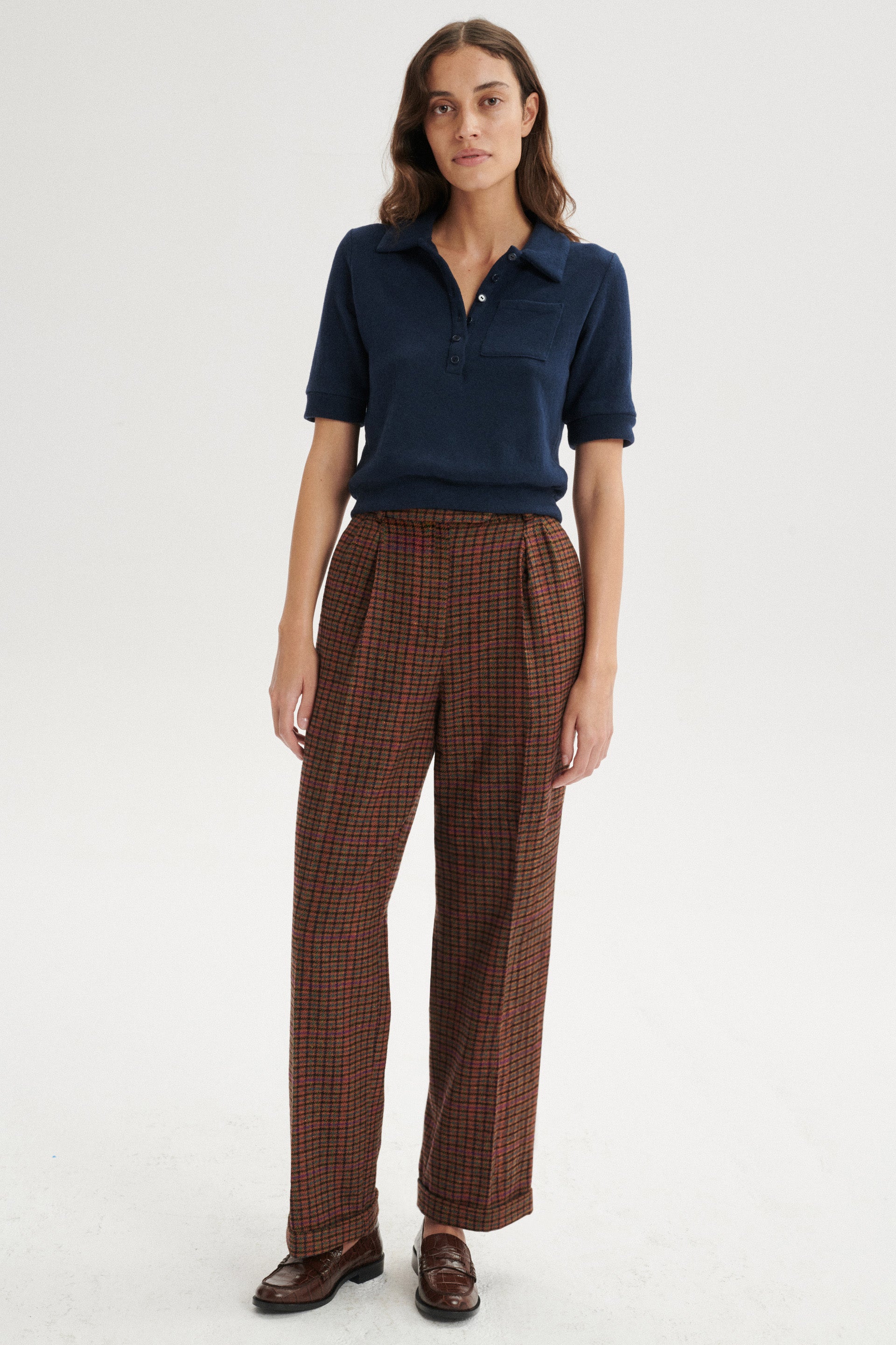 Miki High-Waist Pleaded Wool Trousers