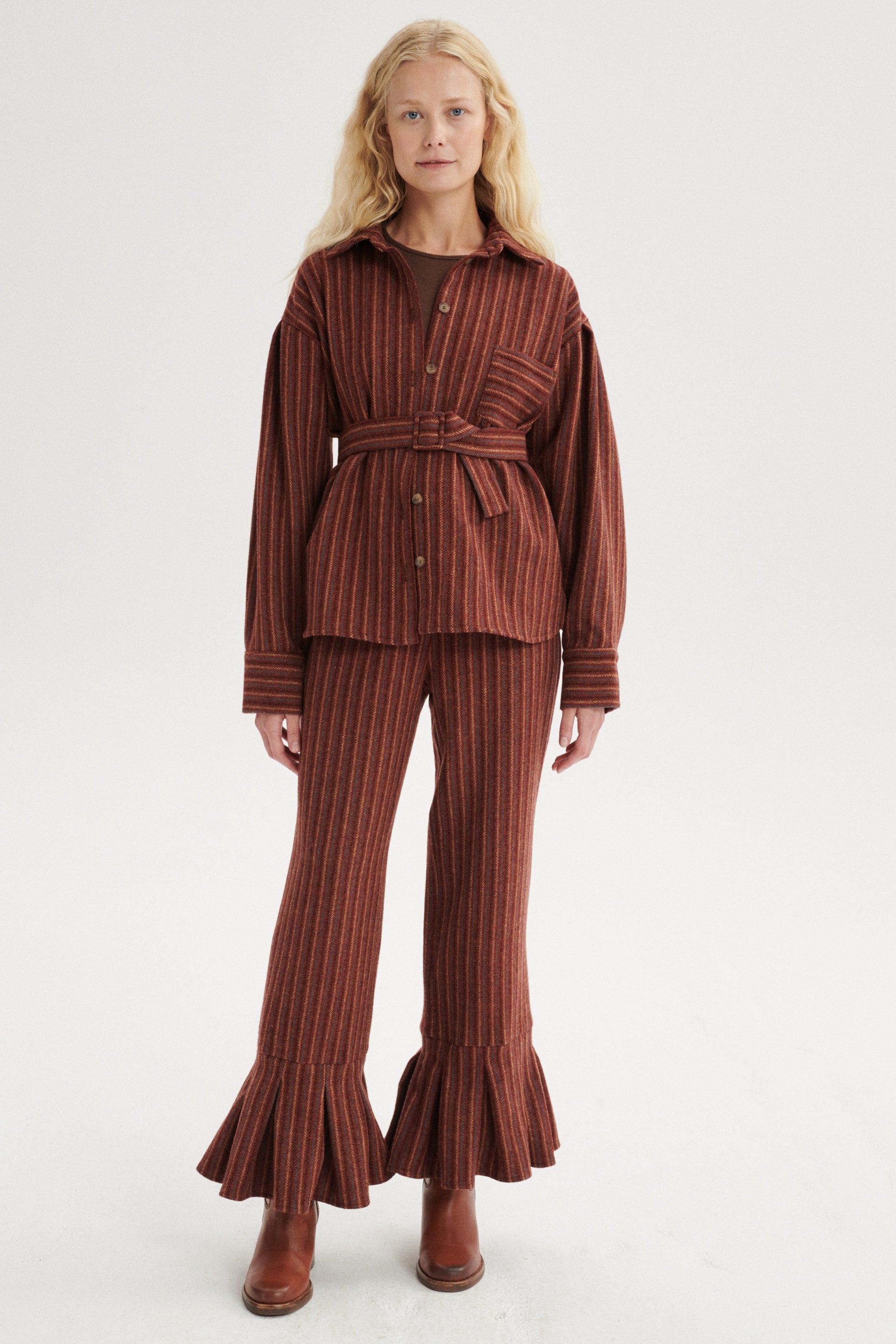 Lucien High-Waist Wool Pants