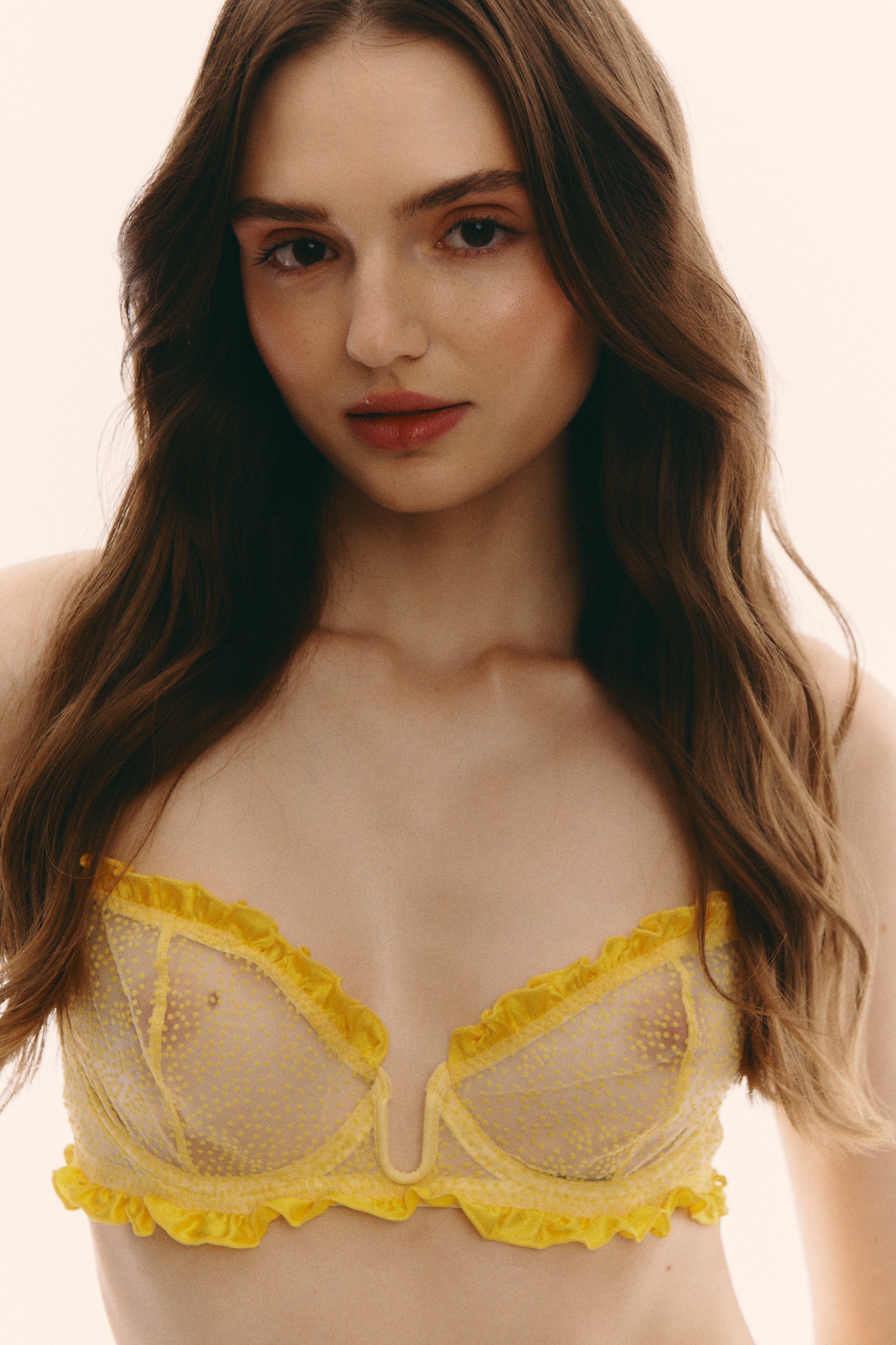 MIMOSA Underwire Bra with Frills and Silk