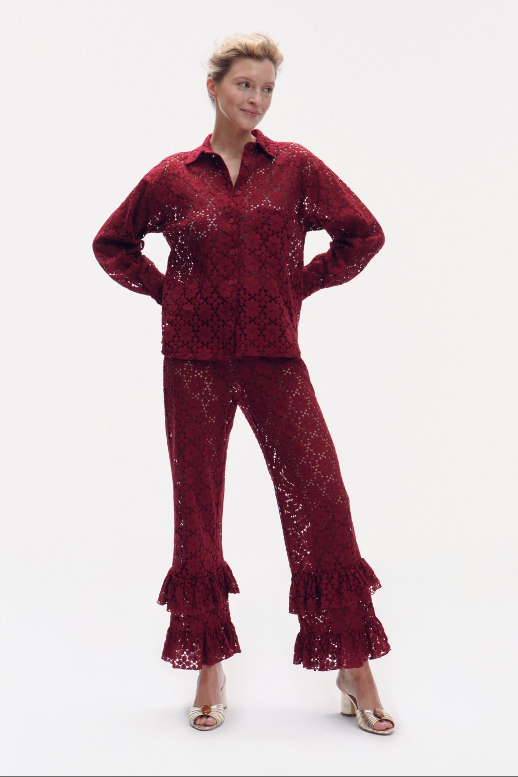 Malone Trousers - burgundy