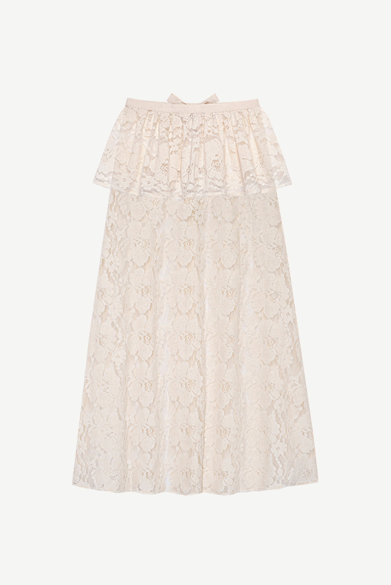 Bernard Maxi Lace Skirt With Detachable Peplum