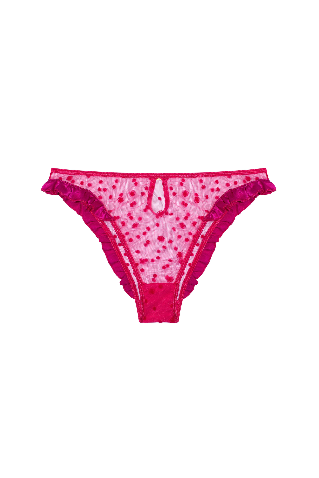 FRAMBOISE Briefs with Frills and Silk
