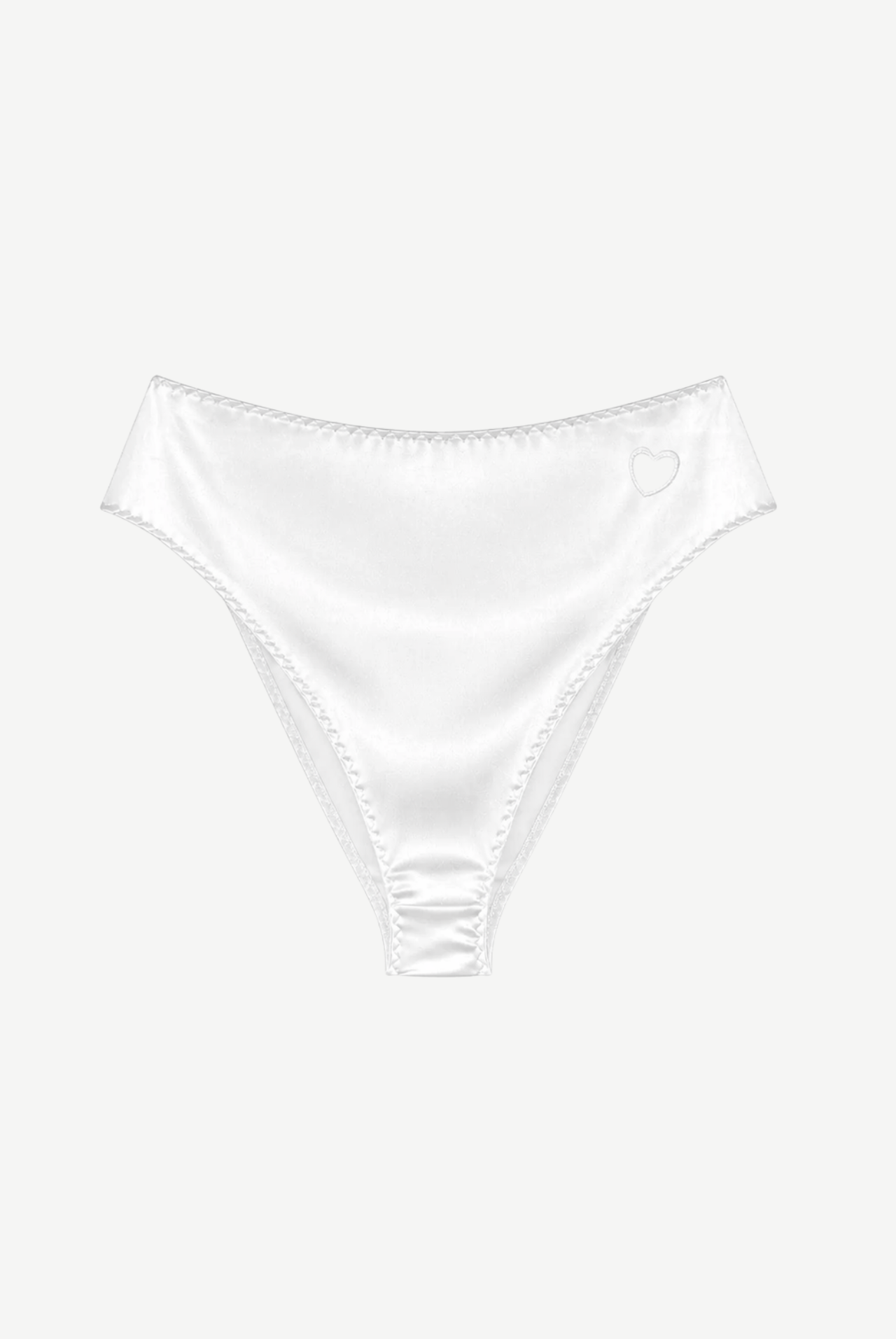 MADONNA high waist satin briefs - white