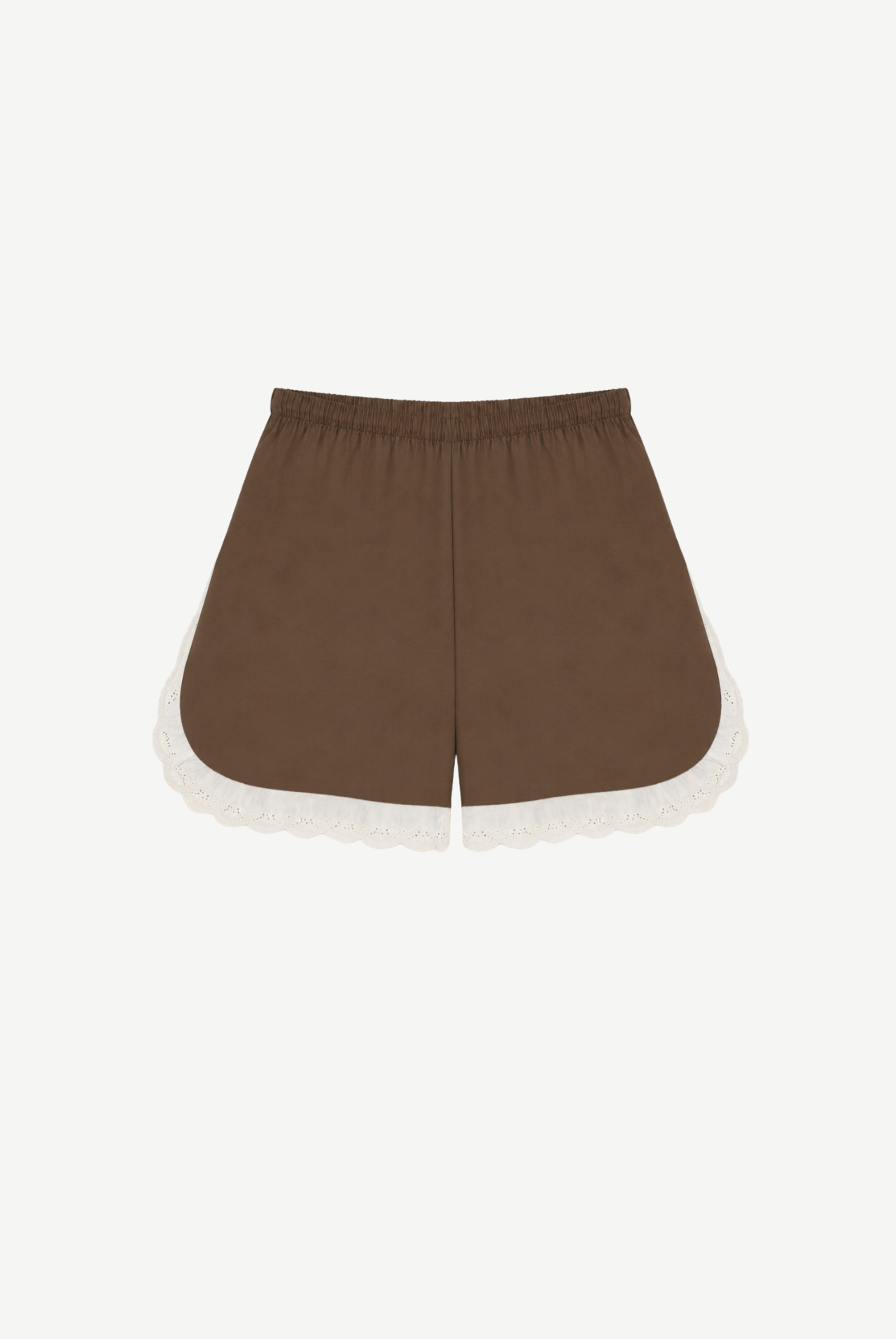 Claude Organic Cotton Shorts With Ruffle Hem