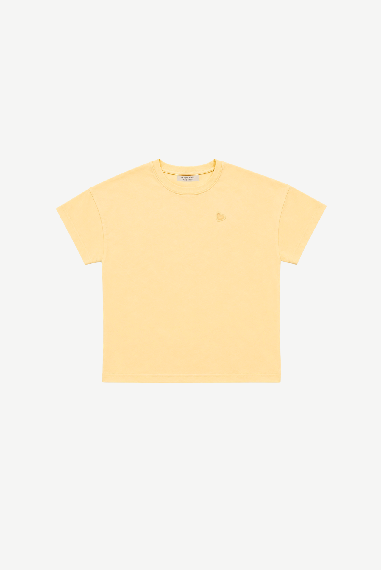 Gaby Cotton T-shirt With Heart In Yellow