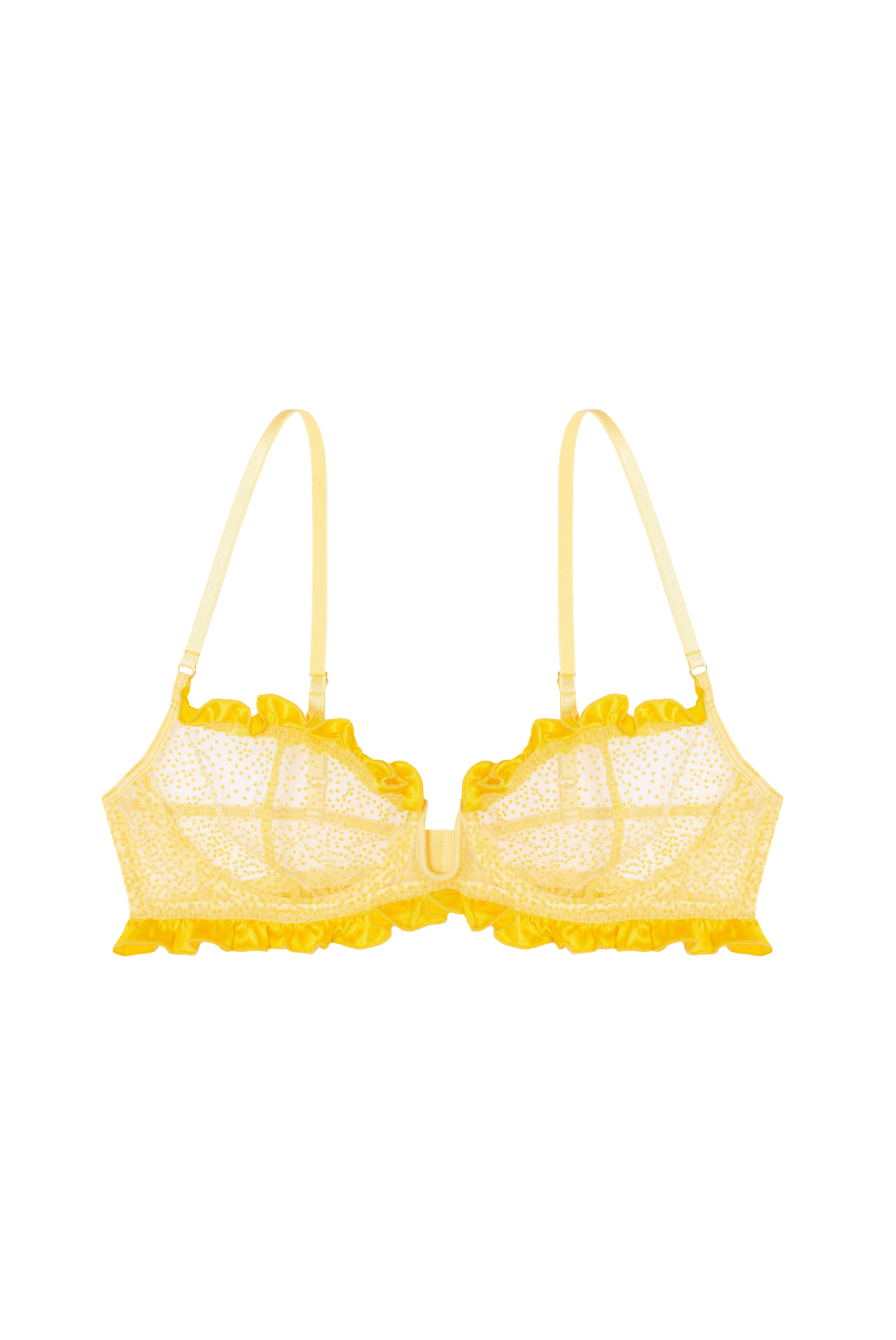 MIMOSA Underwire Bra with Frills and Silk – Le Petit Trou