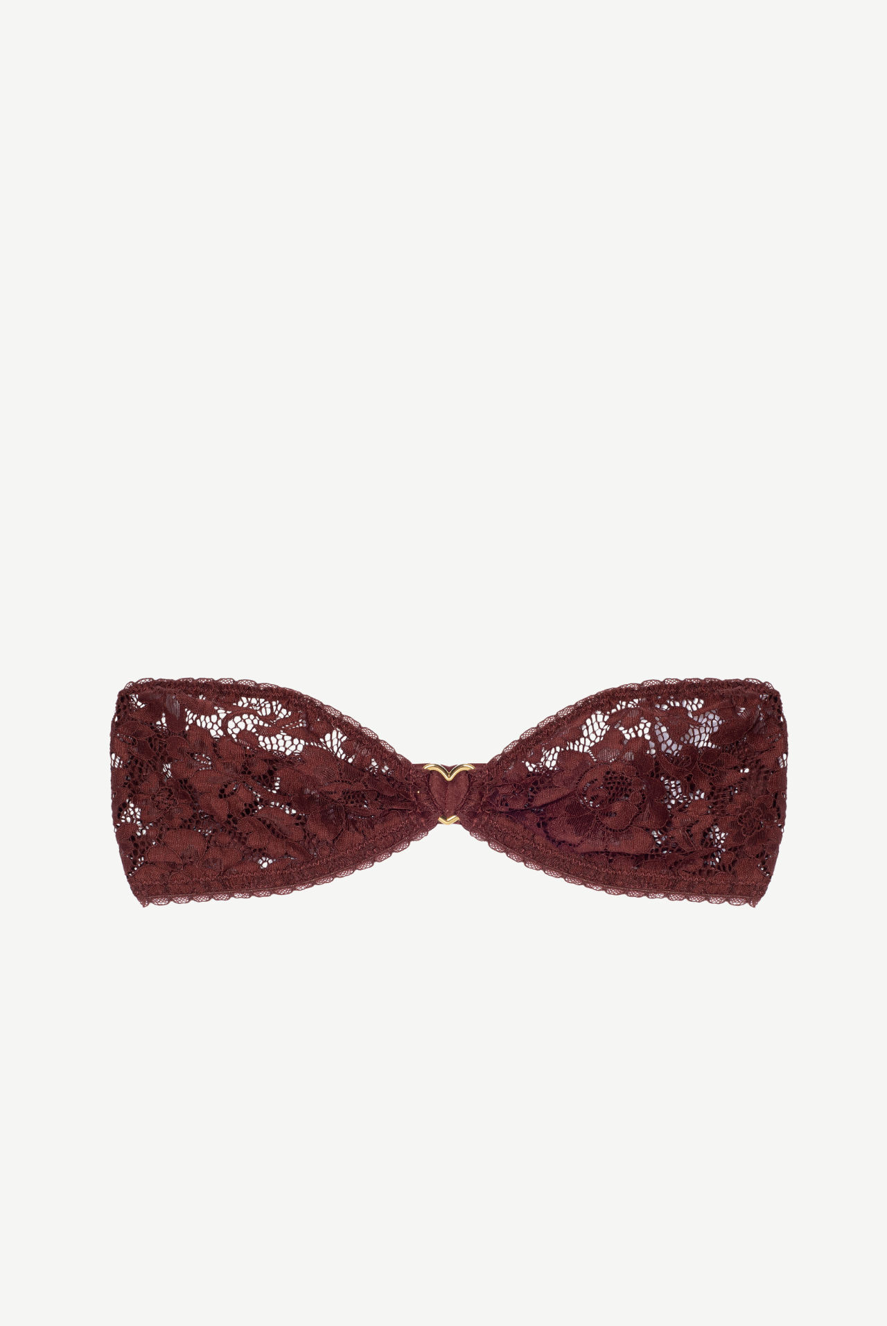 CHOCOLAT bandeau bra with heart
