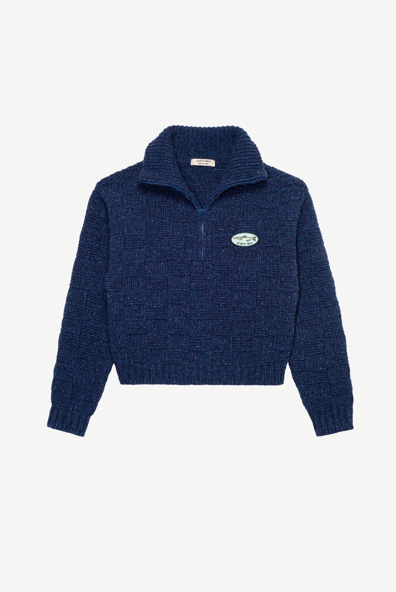 Alan Textured Wool Half-Zip Sweater