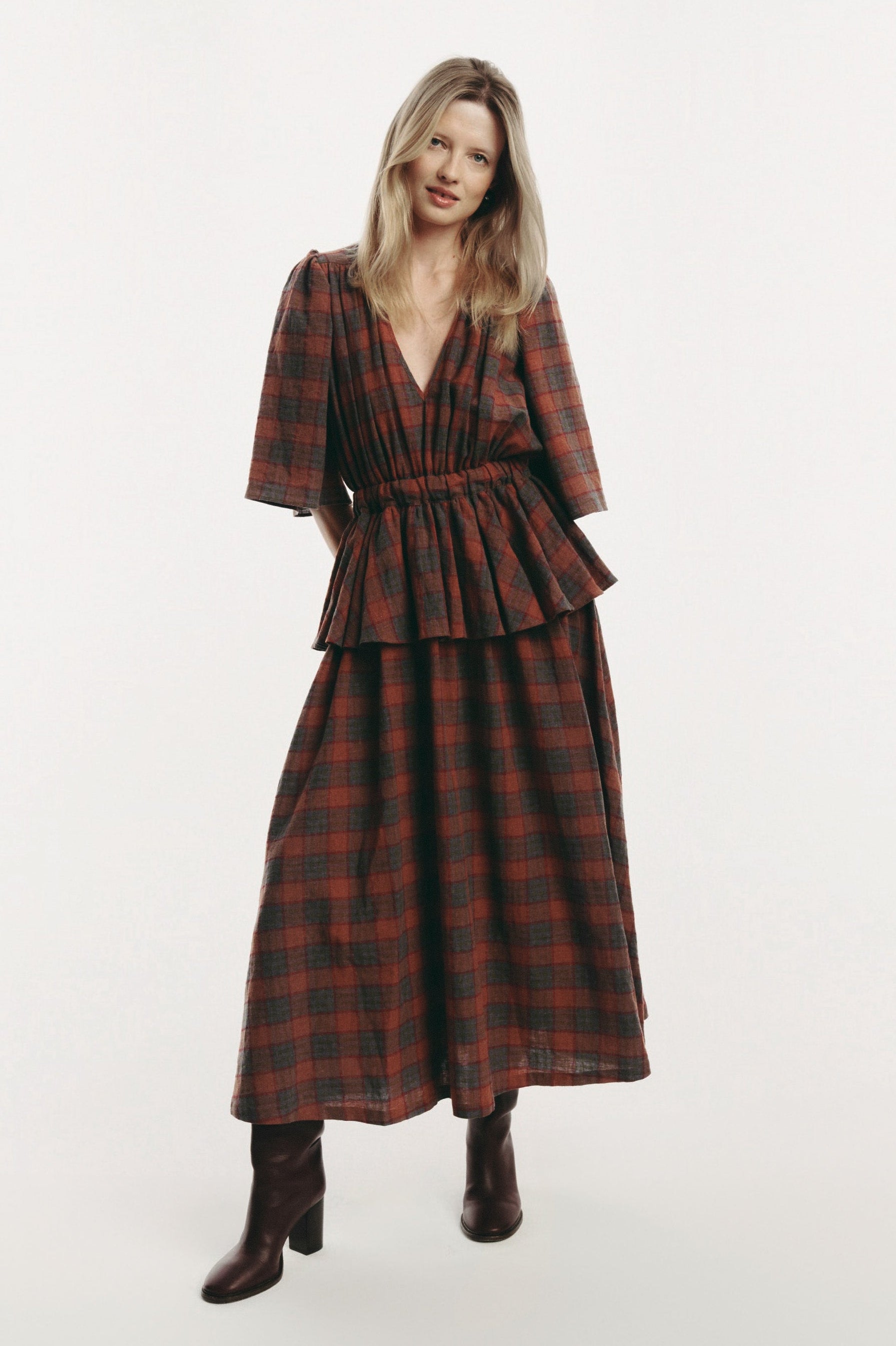 Paola Dress - checked