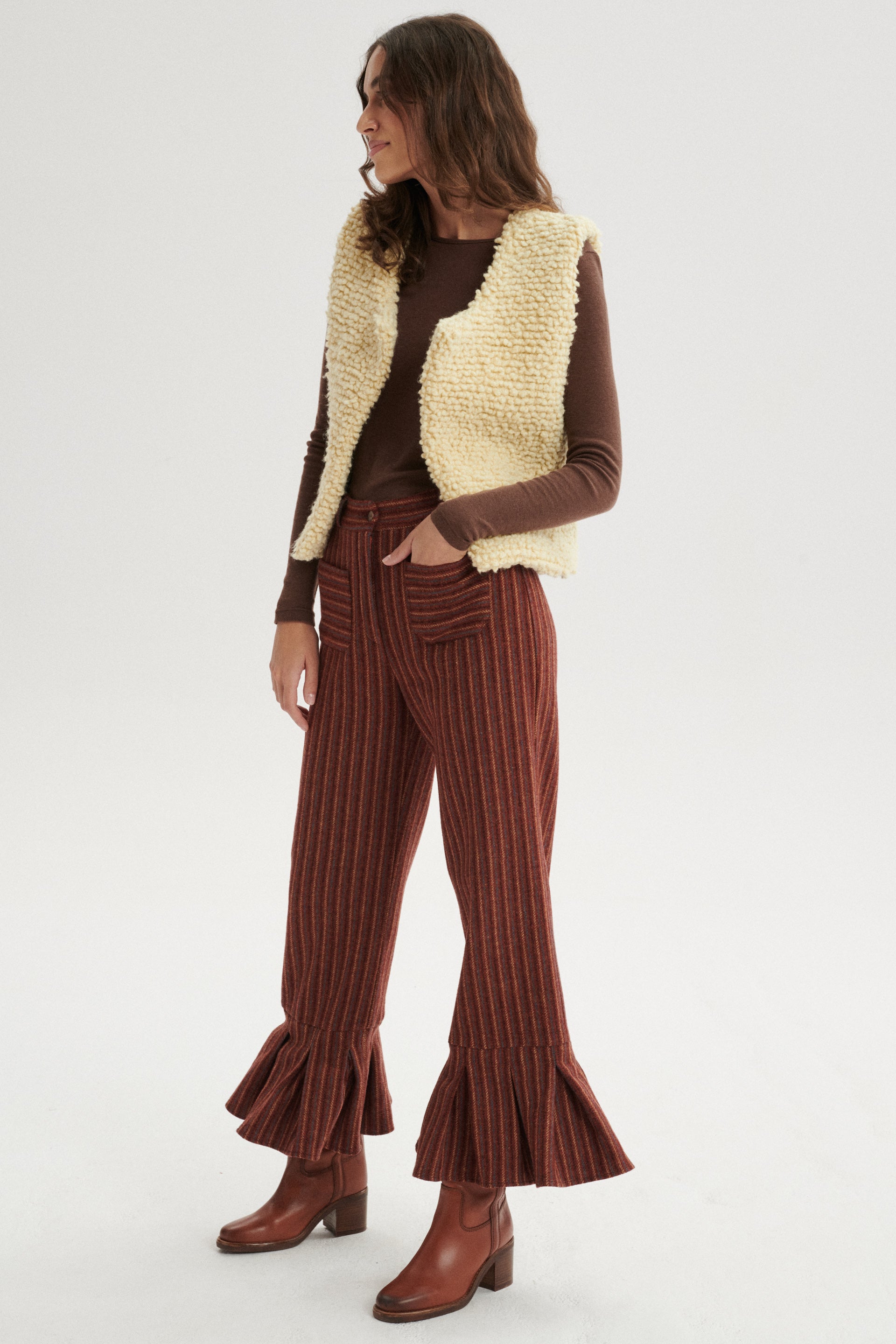 Lucien High-Waist Wool Pants