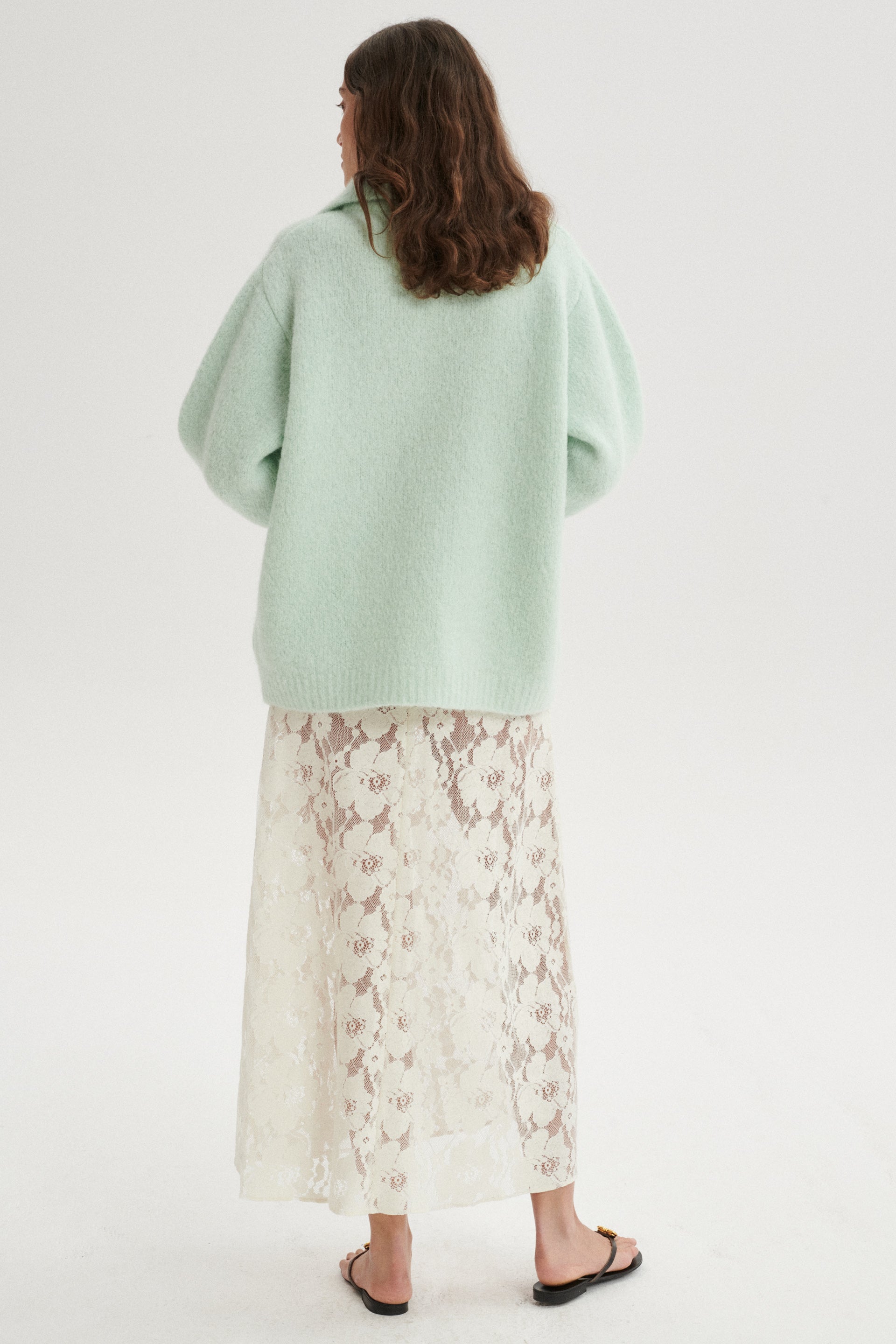 Bernard Maxi Lace Skirt With Detachable Peplum