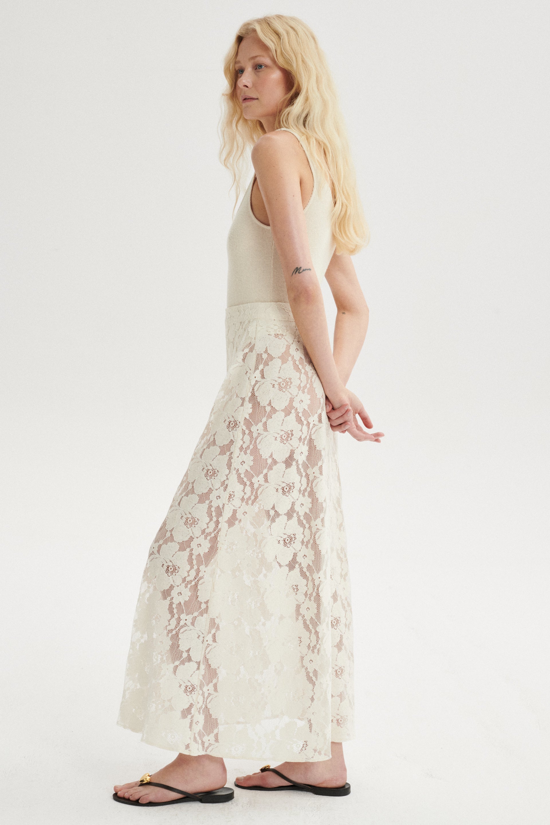 Bernard Maxi Lace Skirt With Detachable Peplum