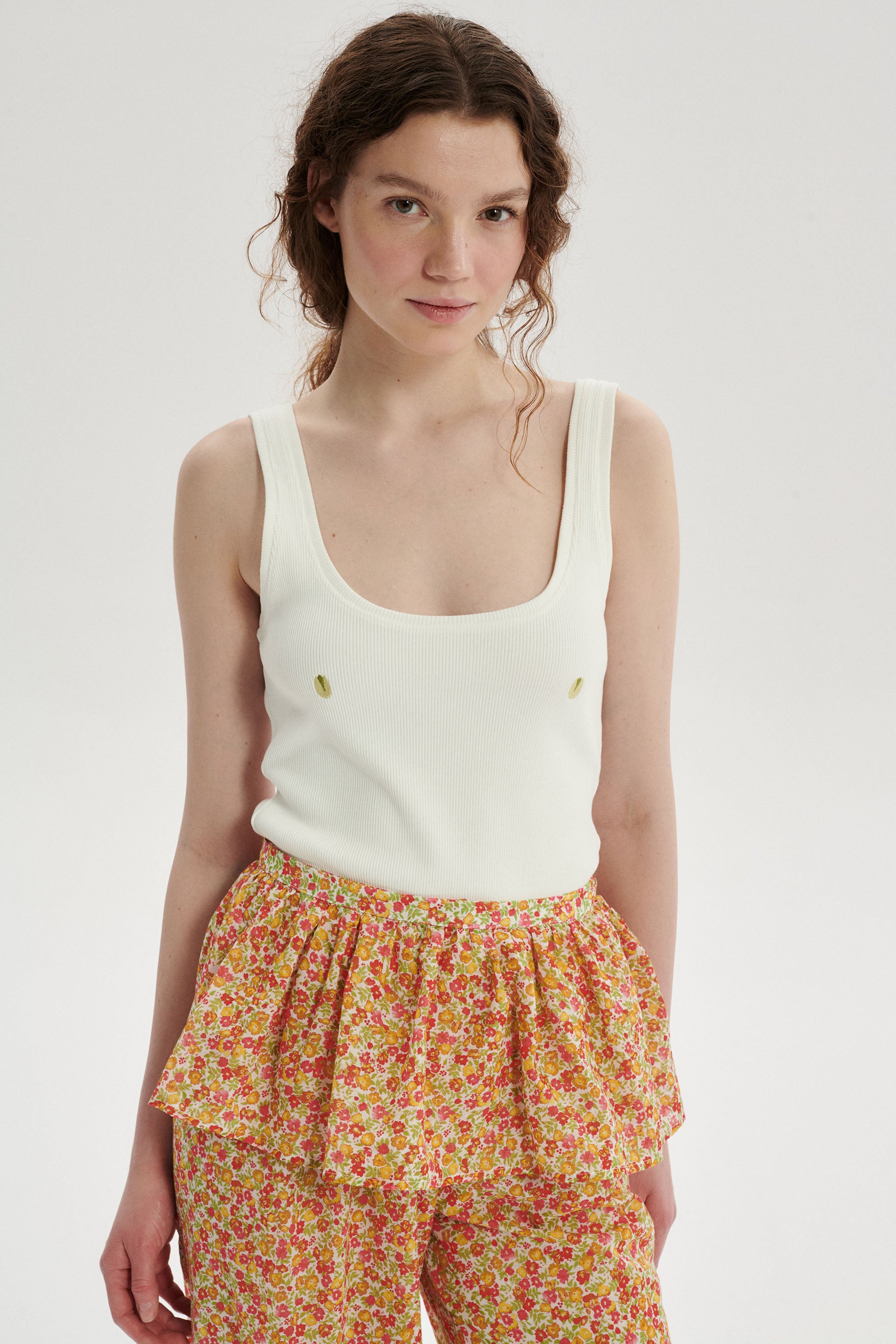 Eden Baloon Pants With Detachable Peplum - orange