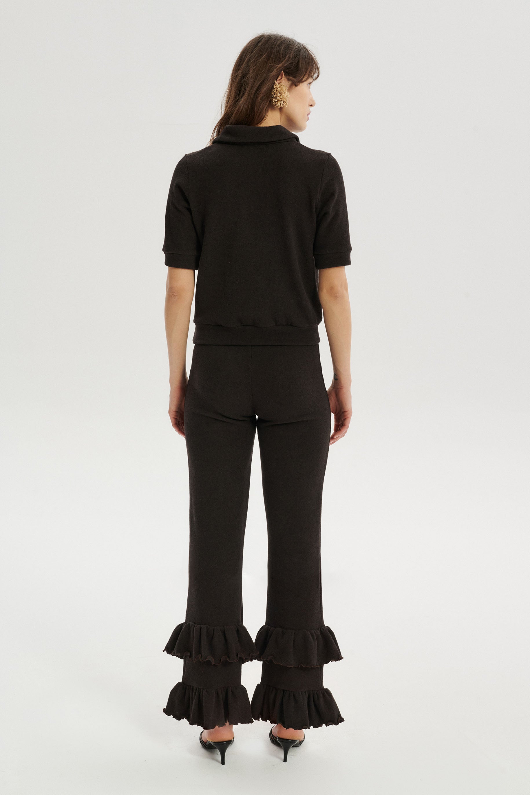 Malone Brushed Cotton Trousers - brown