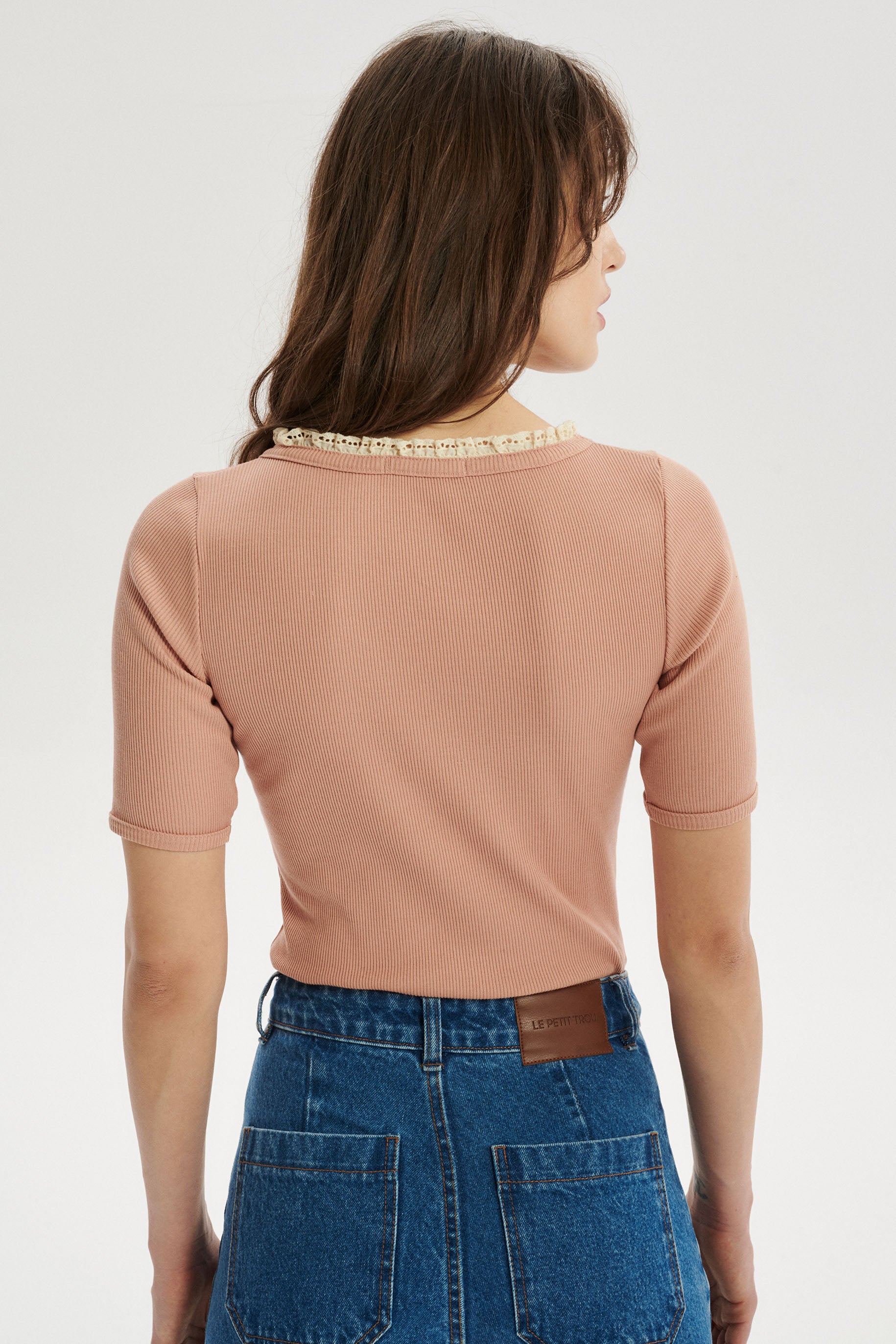 Adrien Top in Ribbed Mercerized Cotton