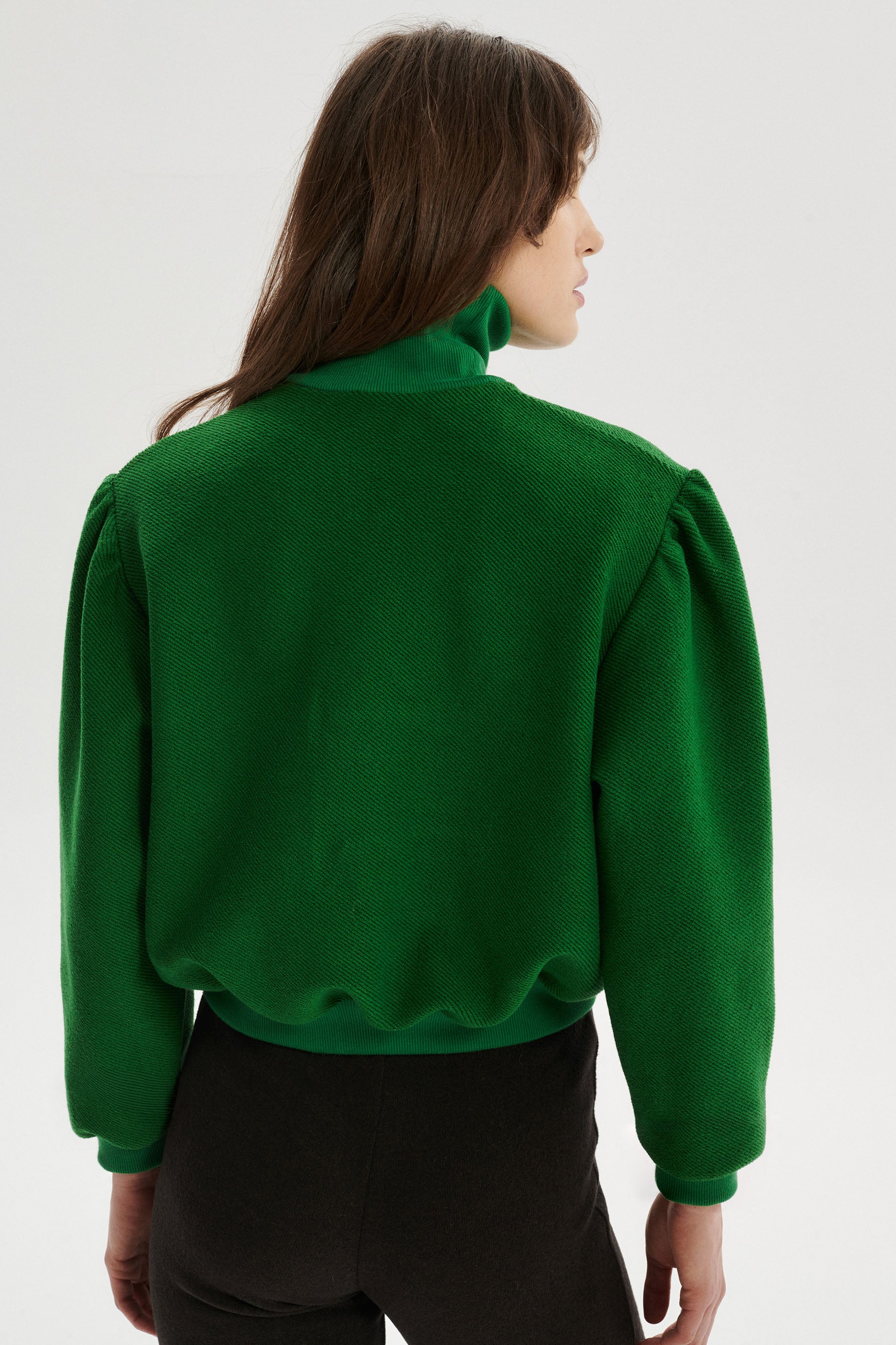 Timeo Organic Cotton Sweatshirt with Turtleneck