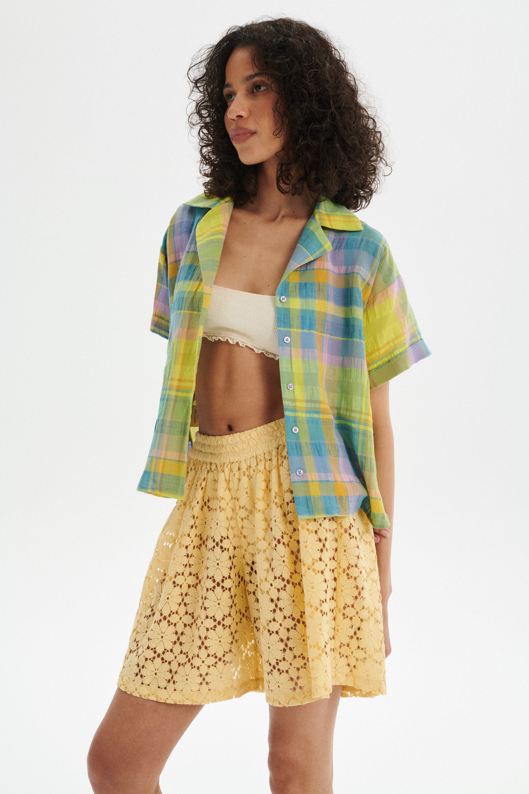 Andrea Jacquard Lace Shorts