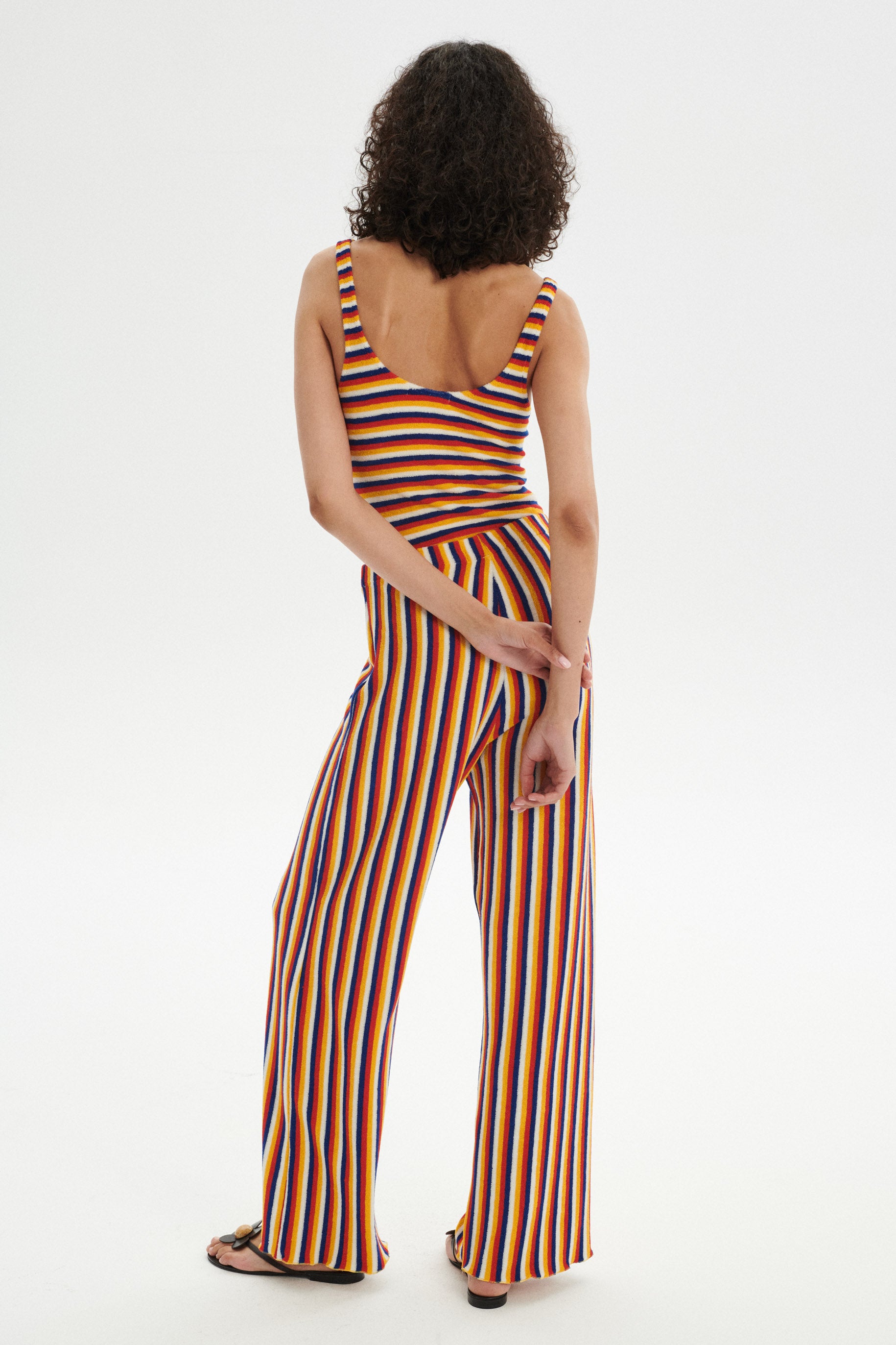 Remi Terry Knit Trousers - red