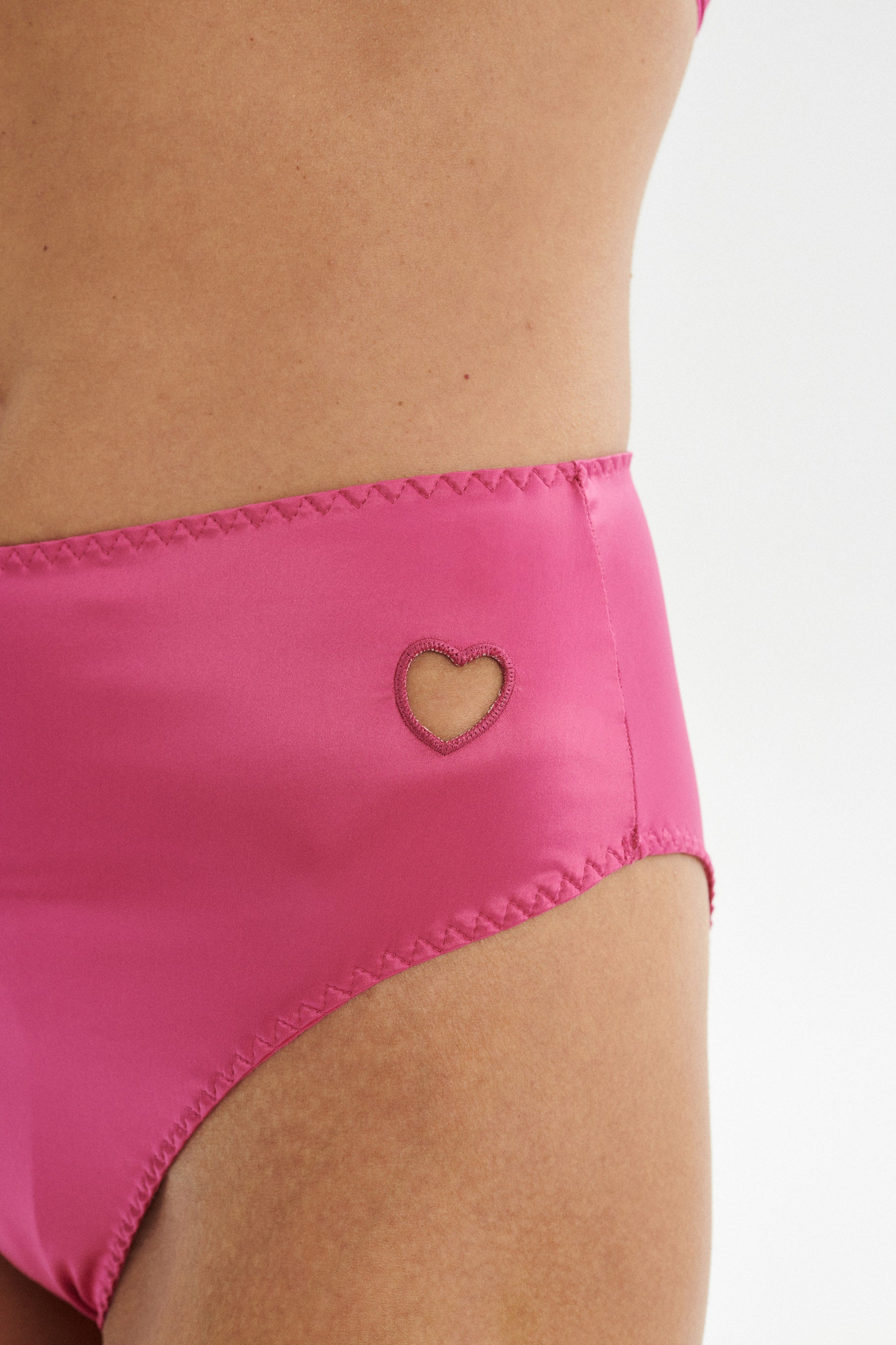 MADONNA high waist satin briefs - pink