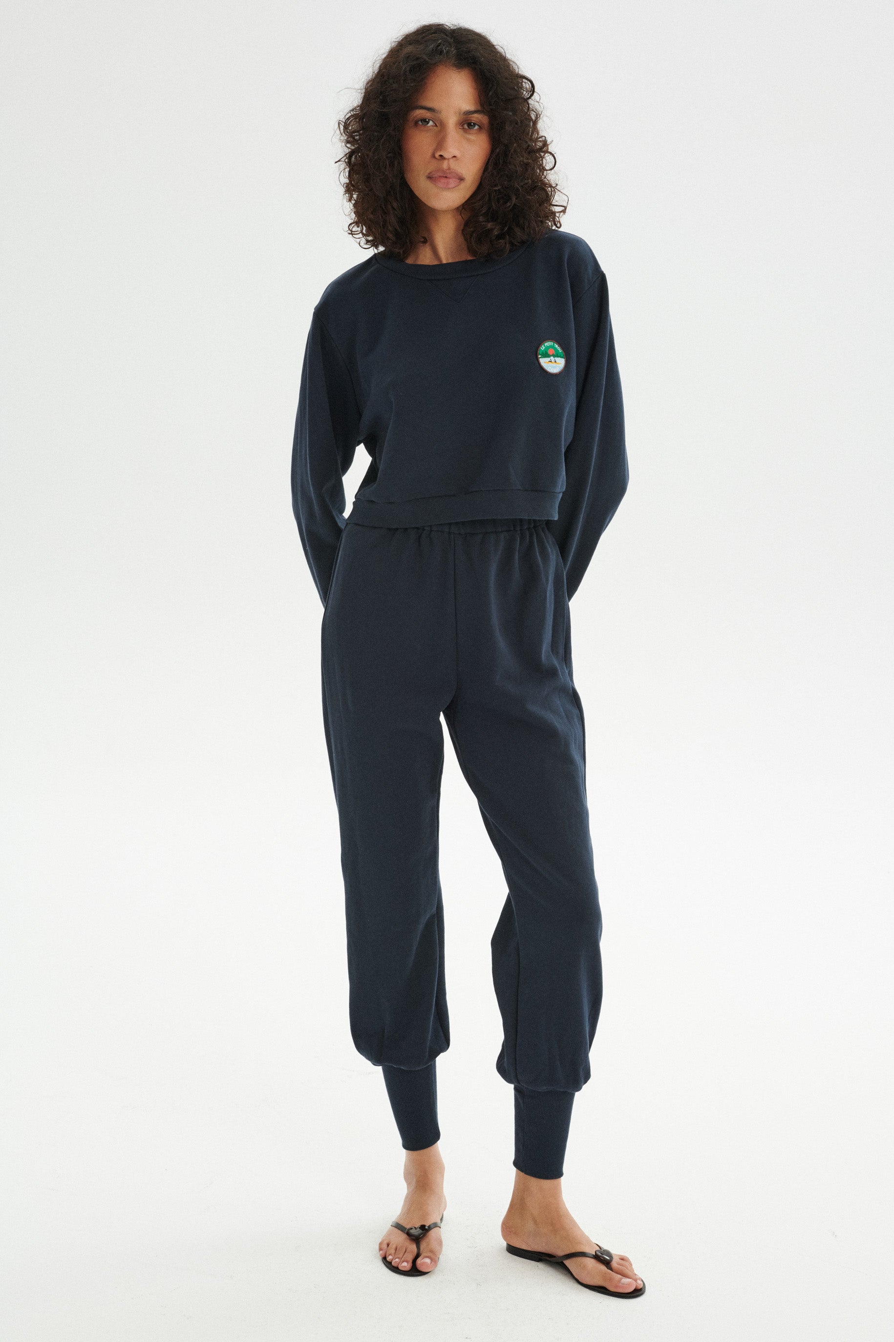 Camp Organic Cotton Cropped Sweatshirt