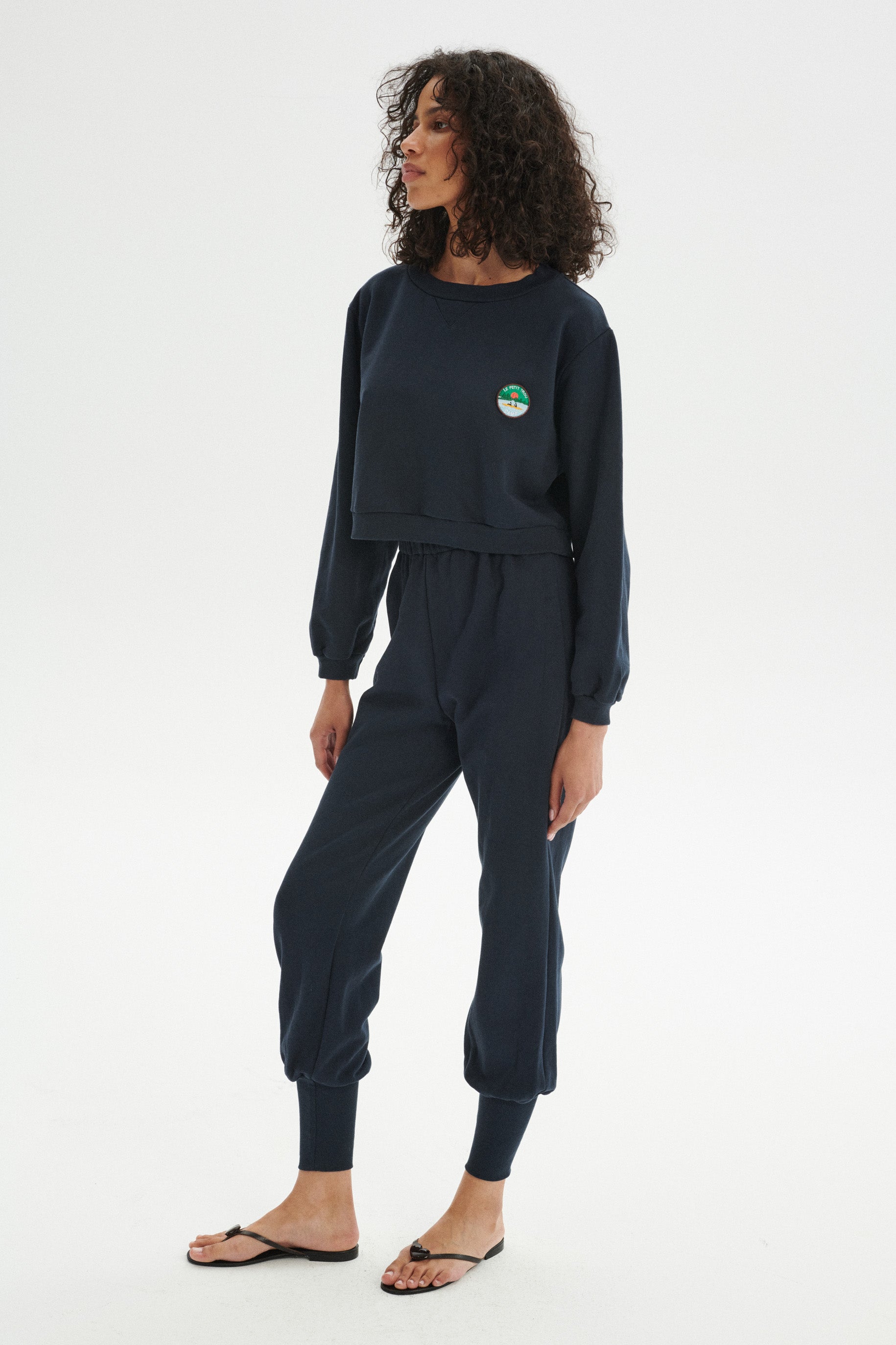 Camp Organic Cotton Cropped Sweatshirt