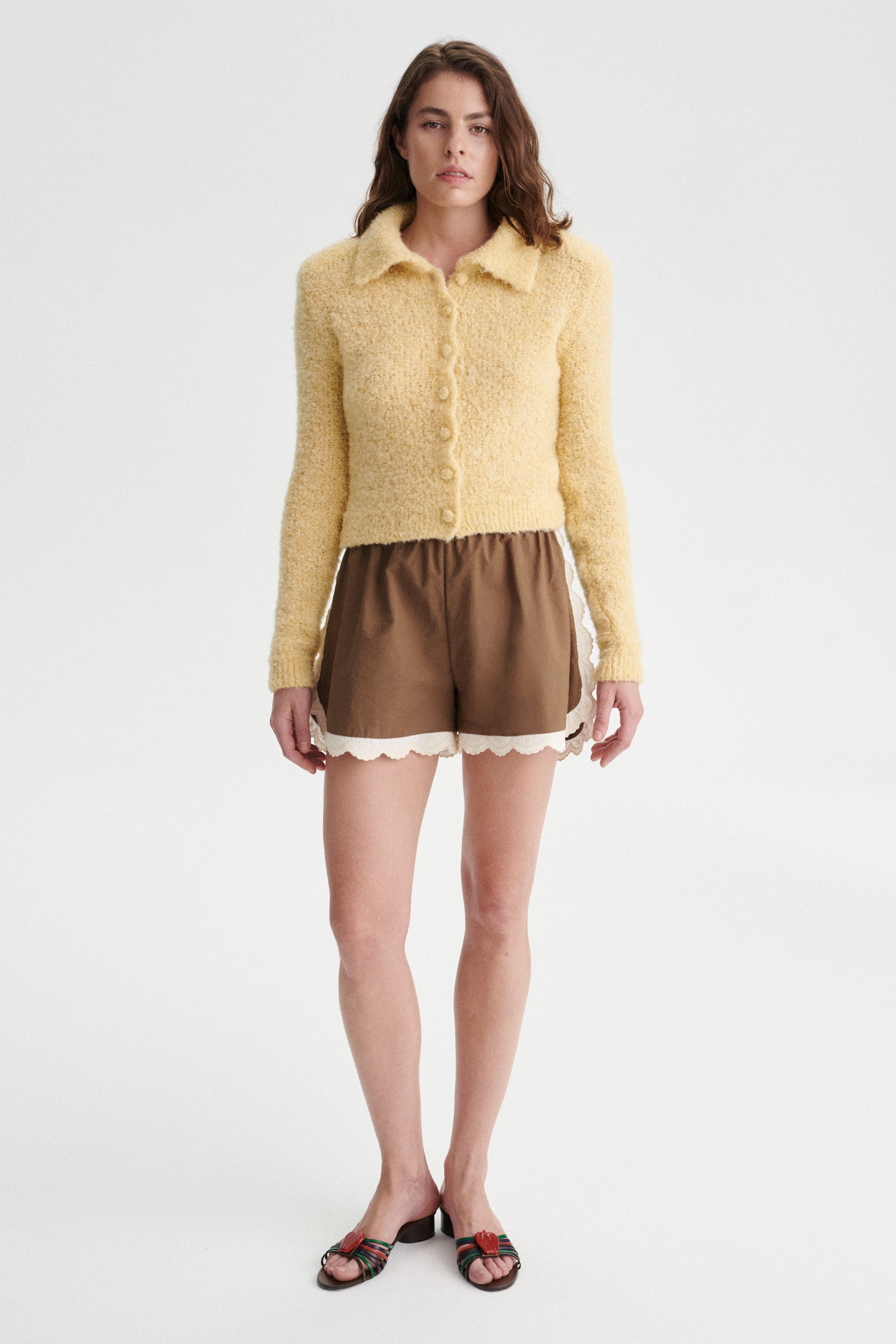 Christel Alpaca Wool Cardigan with Collar