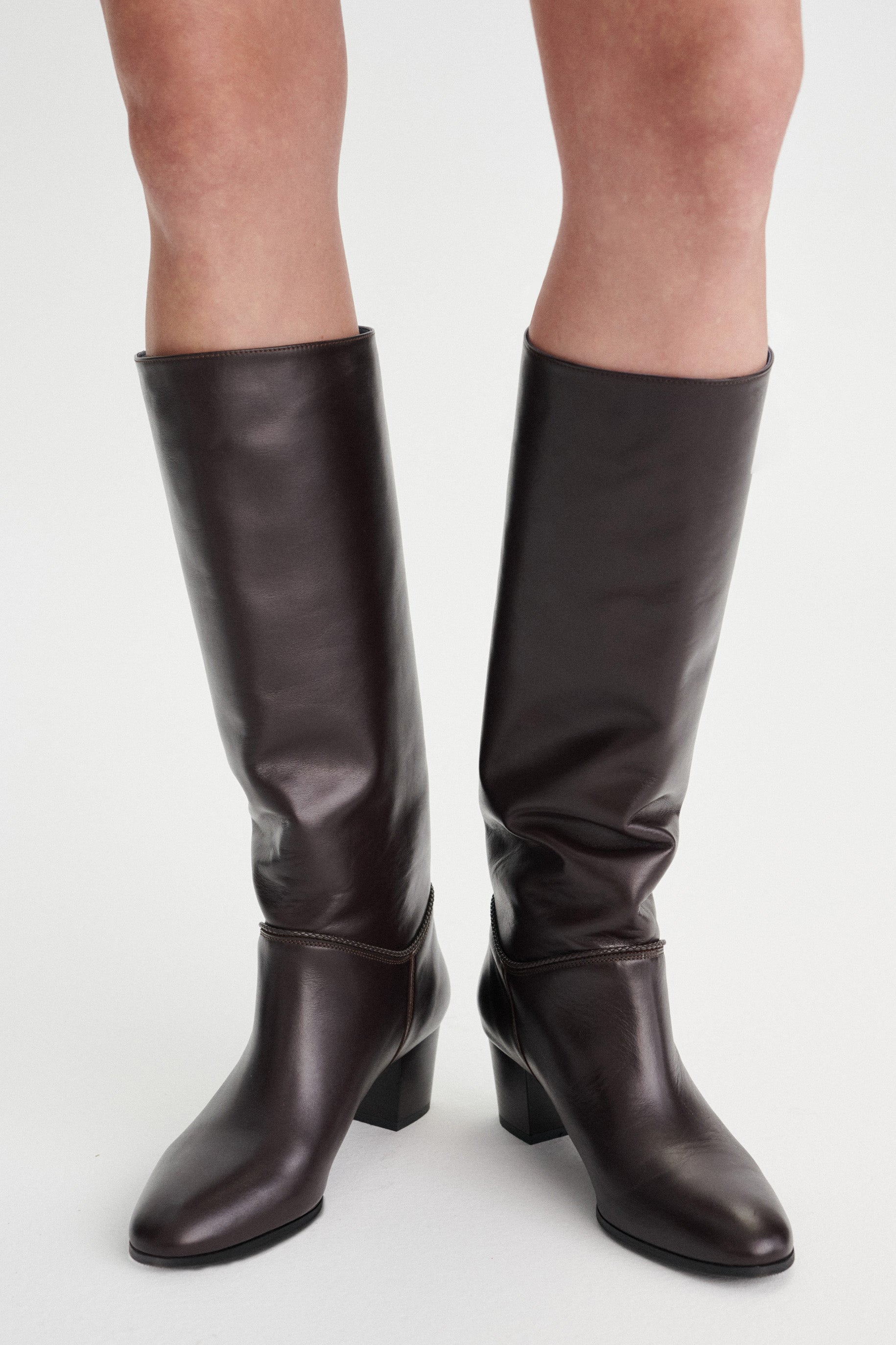 Aubin Heeled Leather Boots with Fringe