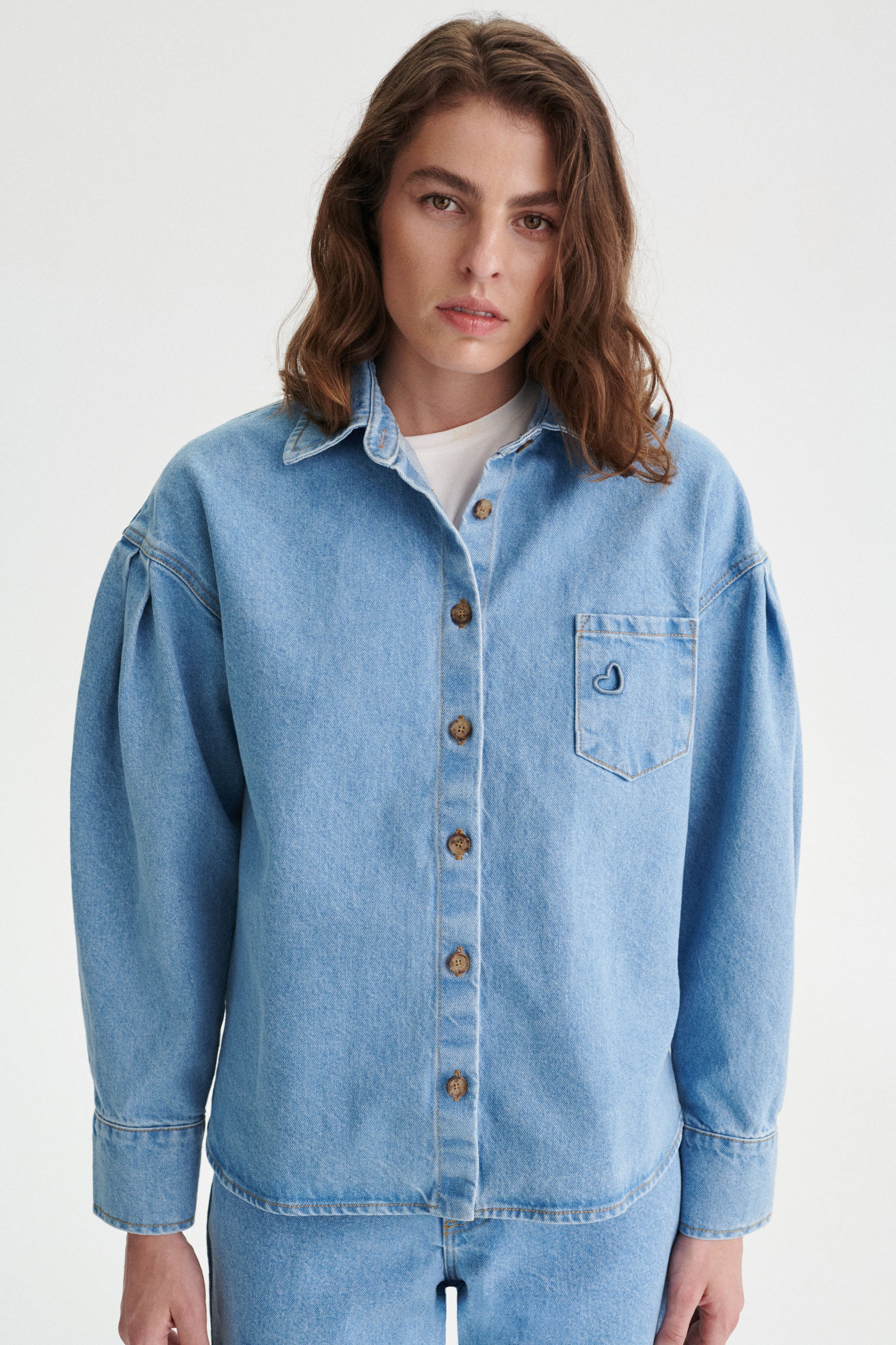 Carlos Oversized Denim Shirt - blue