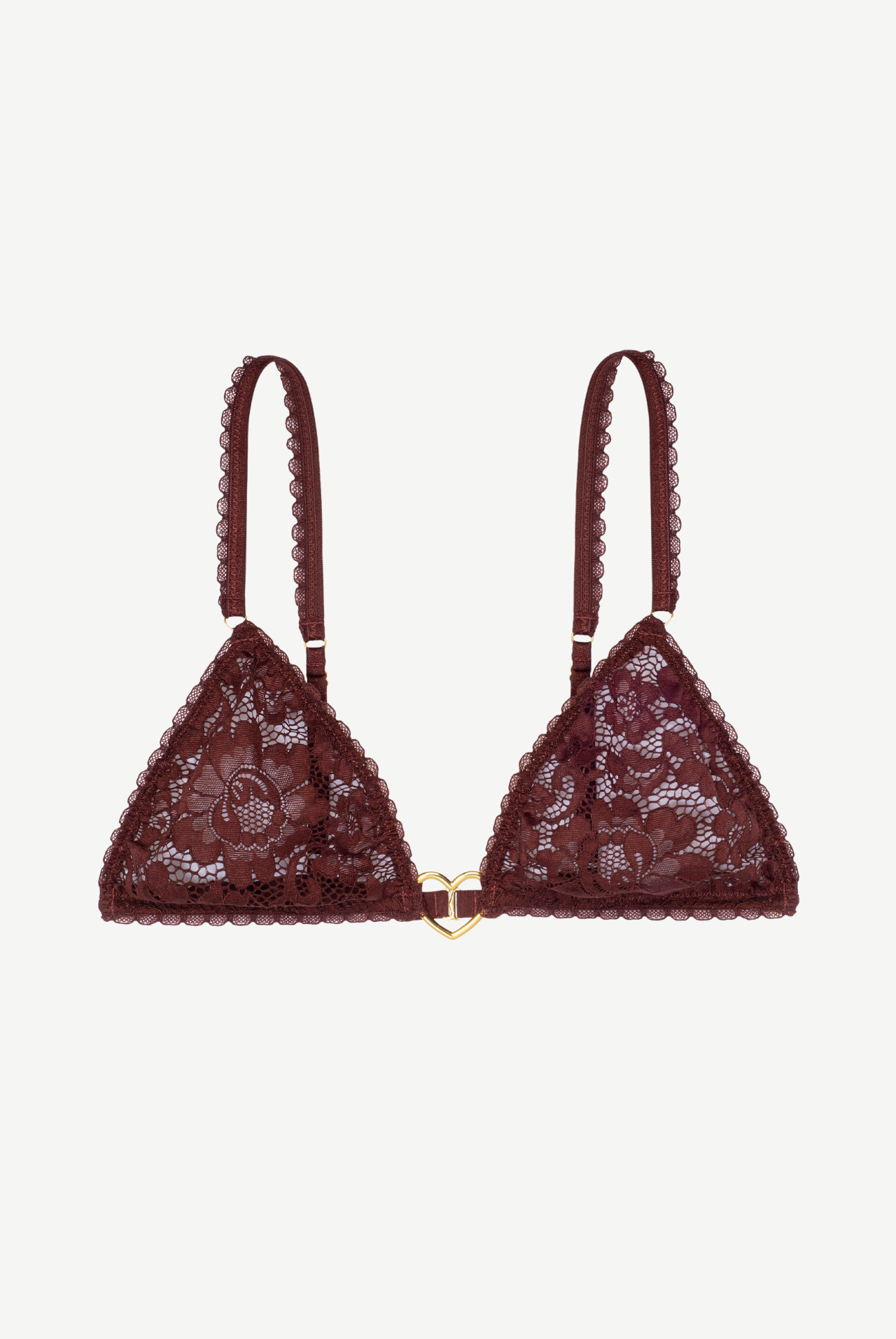 CHOCOLAT triangle bra with heart