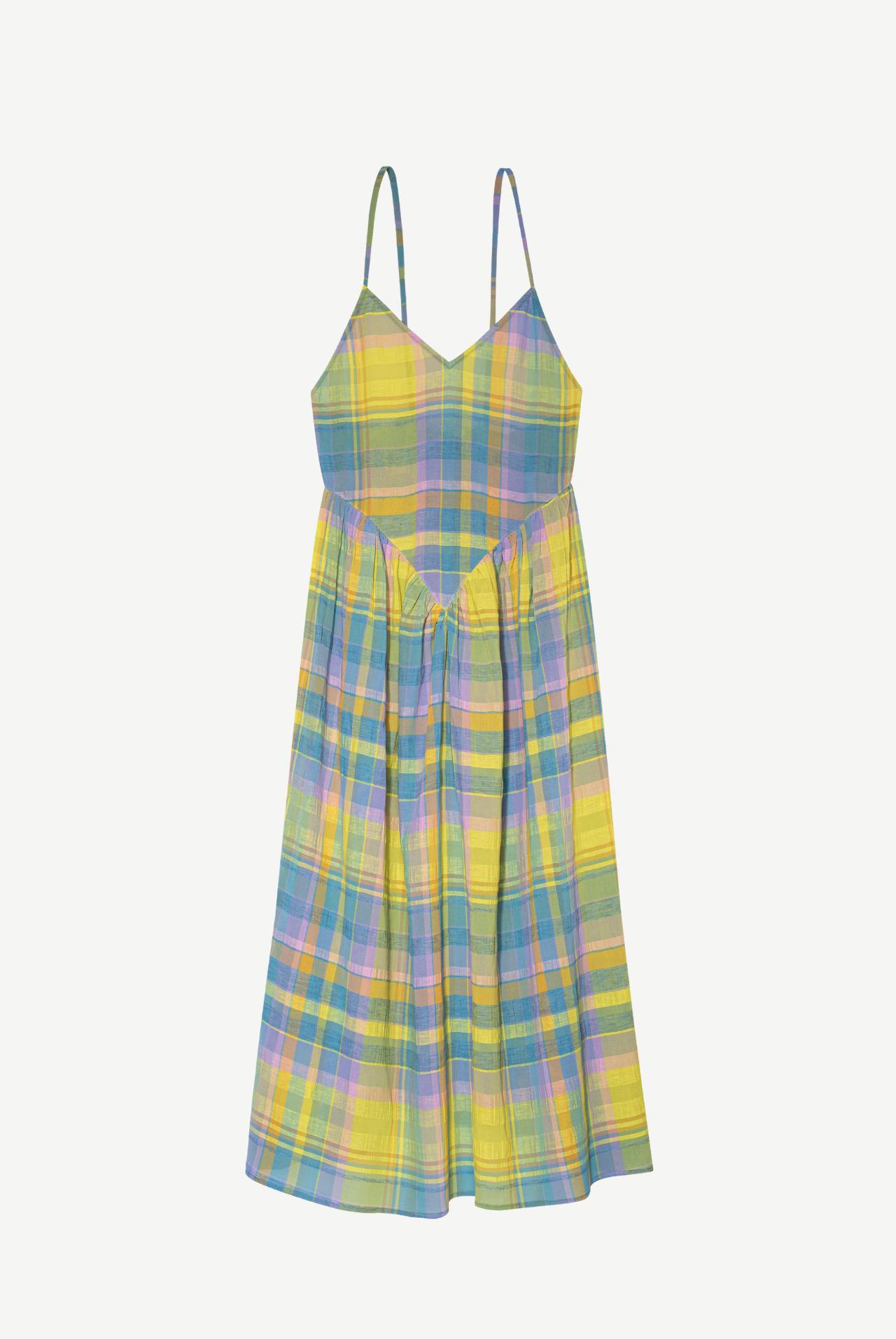 Roche Checked Dress - green