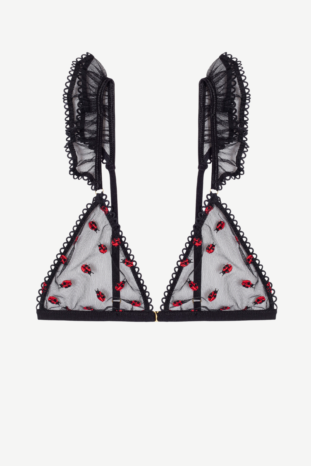 COCCINELLE Triangle Bra with Frills