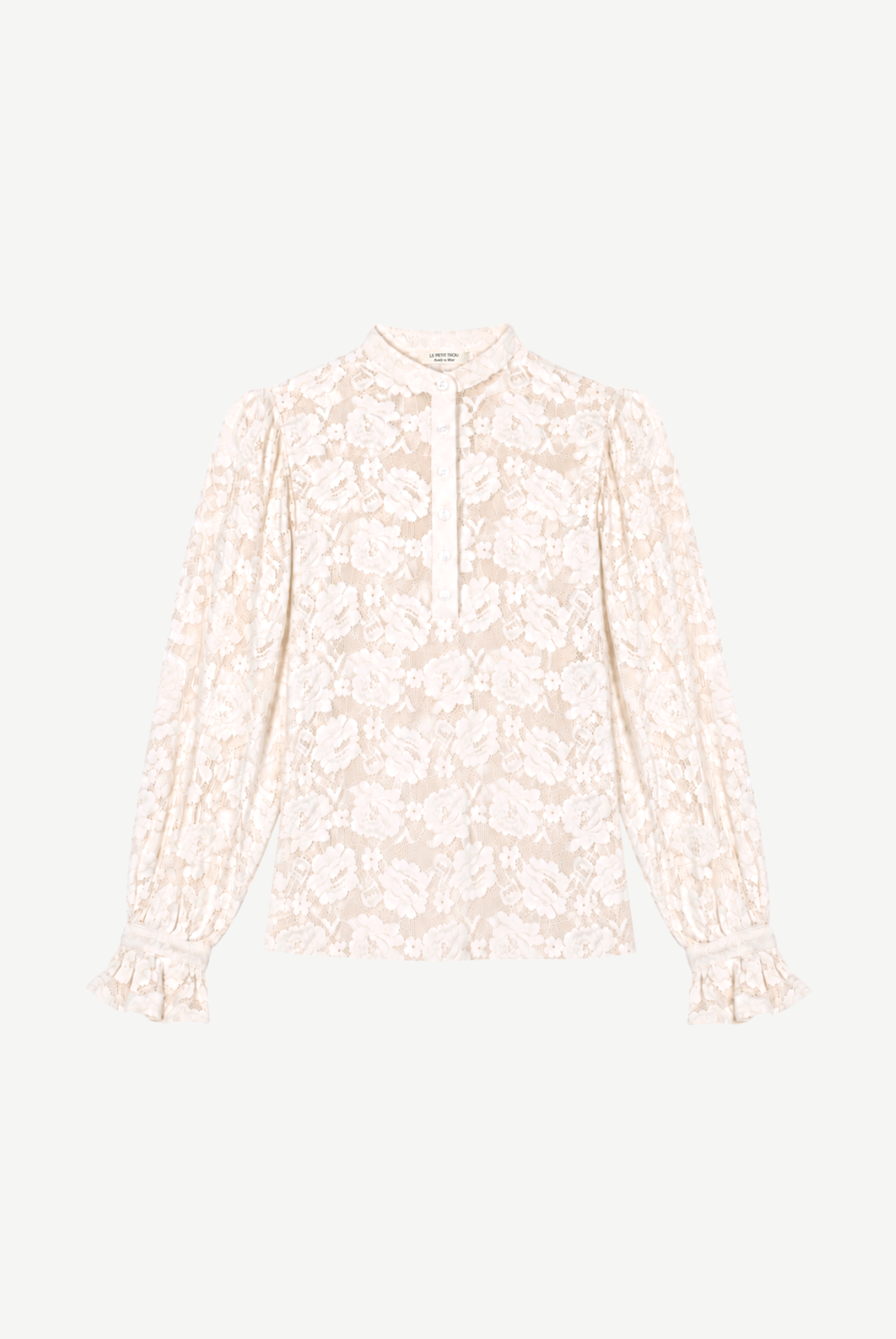 Hercule Lace Shirt with Puffed Sleeves