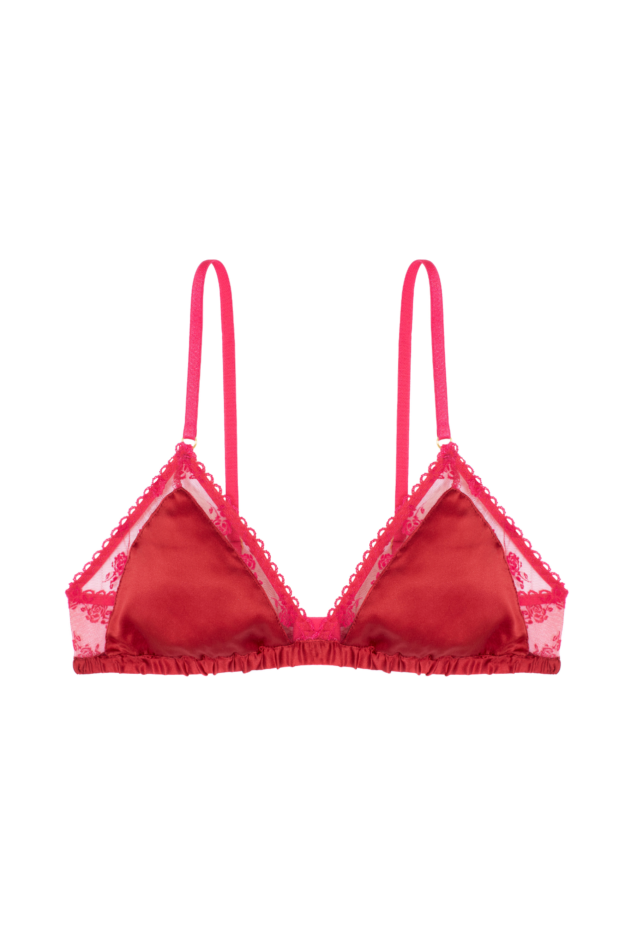 ROSE Heart Thongs with Satin – Le Petit Trou EN